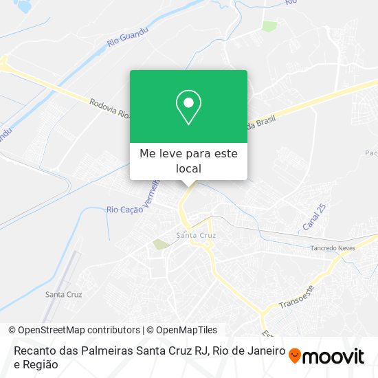 Recanto das Palmeiras Santa Cruz RJ mapa