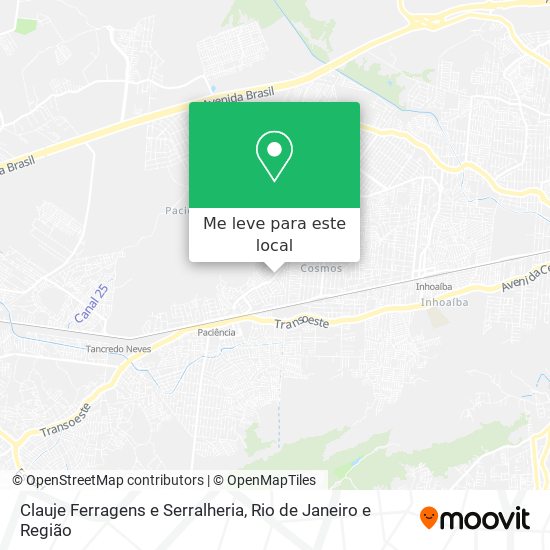Clauje Ferragens e Serralheria mapa