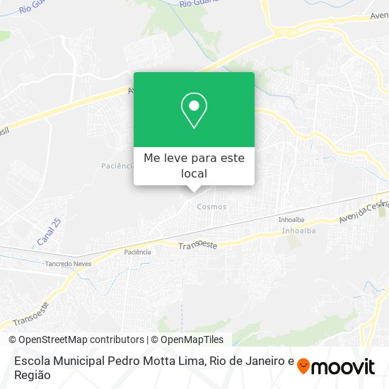 Escola Municipal Pedro Motta Lima mapa