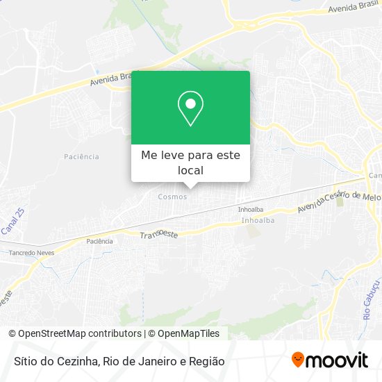 Sítio do Cezinha mapa