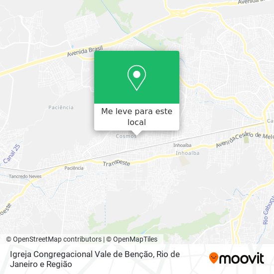 Igreja Congregacional Vale de Benção mapa