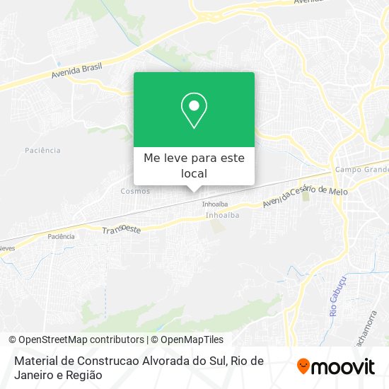 Material de Construcao Alvorada do Sul mapa