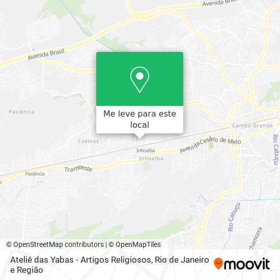 Ateliê das Yabas - Artigos Religiosos mapa