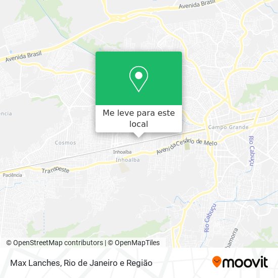 Max Lanches mapa