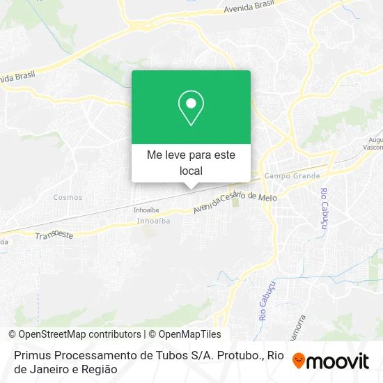 Primus Processamento de Tubos S / A. Protubo. mapa