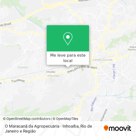 O Maracanã da Agropecuária - Inhoaíba mapa