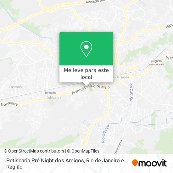 Petiscaria Pré Night dos Amigos mapa