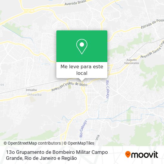 13o Grupamento de Bombeiro Militar Campo Grande mapa