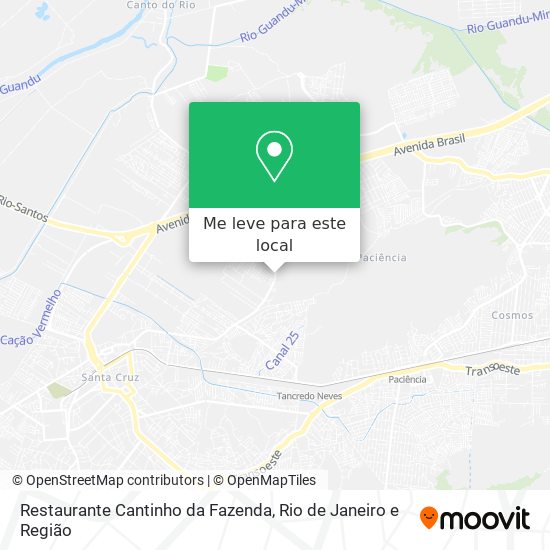 Restaurante Cantinho da Fazenda mapa