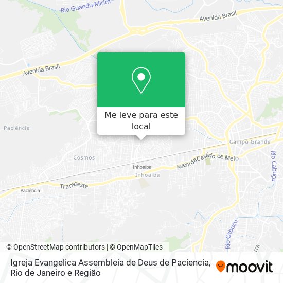 Igreja Evangelica Assembleia de Deus de Paciencia mapa