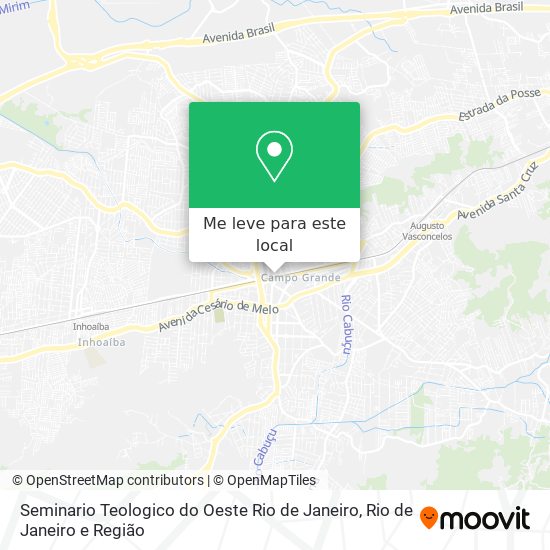 Seminario Teologico do Oeste Rio de Janeiro mapa