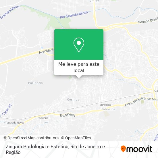 Zíngara Podologia e Estética mapa