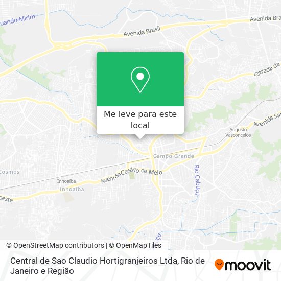 Central de Sao Claudio Hortigranjeiros Ltda mapa