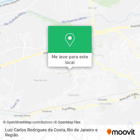 Luiz Carlos Rodrigues da Costa mapa