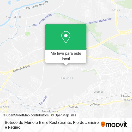 Boteco do Manolo Bar e Restaurante mapa