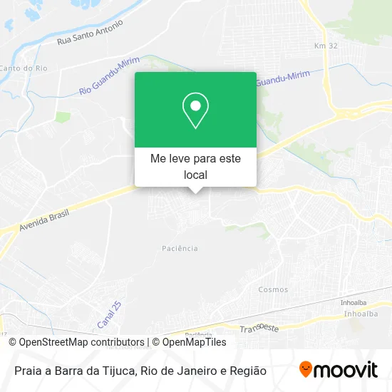 Praia a Barra da Tijuca mapa