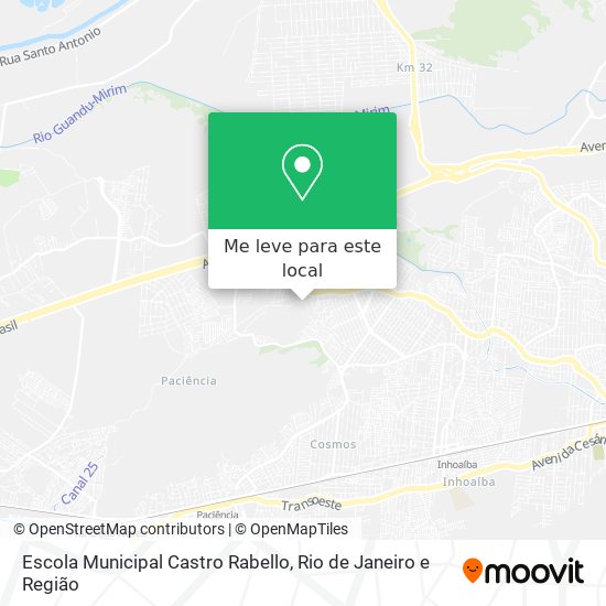 Escola Municipal Castro Rabello mapa