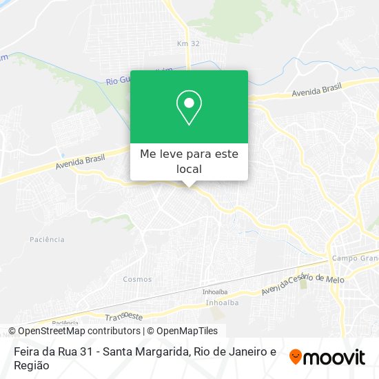 Feira da Rua 31 - Santa Margarida mapa
