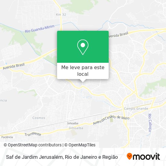 Saf de Jardim Jerusalém mapa