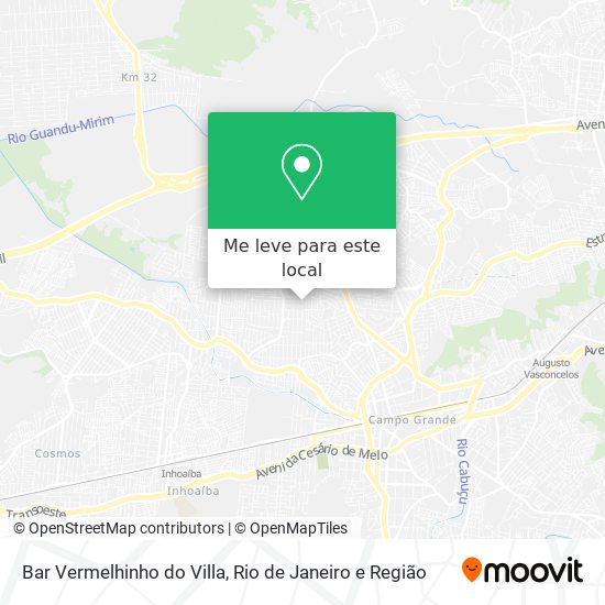 Bar Vermelhinho do Villa mapa