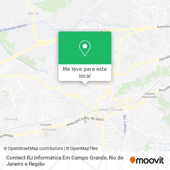 Connect RJ Informática Em Campo Grande mapa