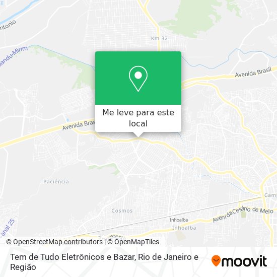 Tem de Tudo Eletrônicos e Bazar mapa