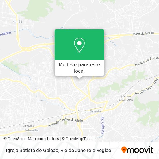 Igreja Batista do Galeao mapa