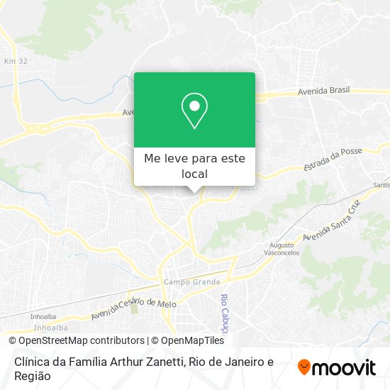 Clínica da Família Arthur Zanetti mapa