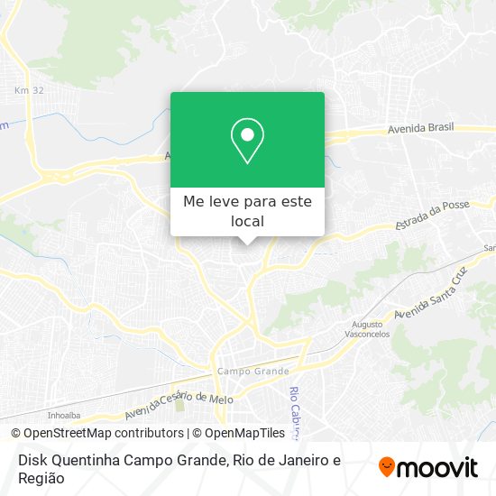 Disk Quentinha Campo Grande mapa