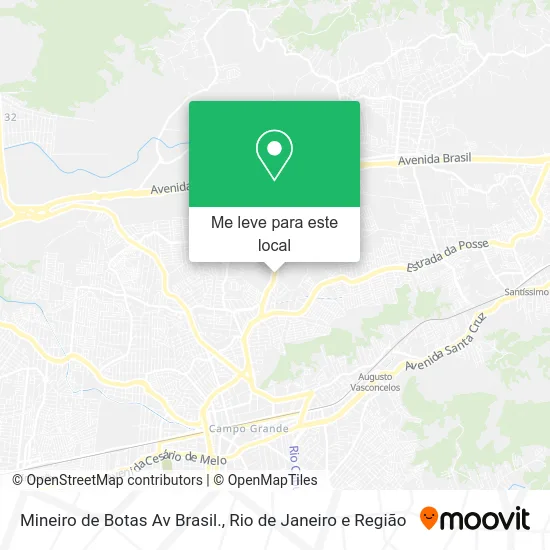 Mineiro de Botas Av Brasil. mapa