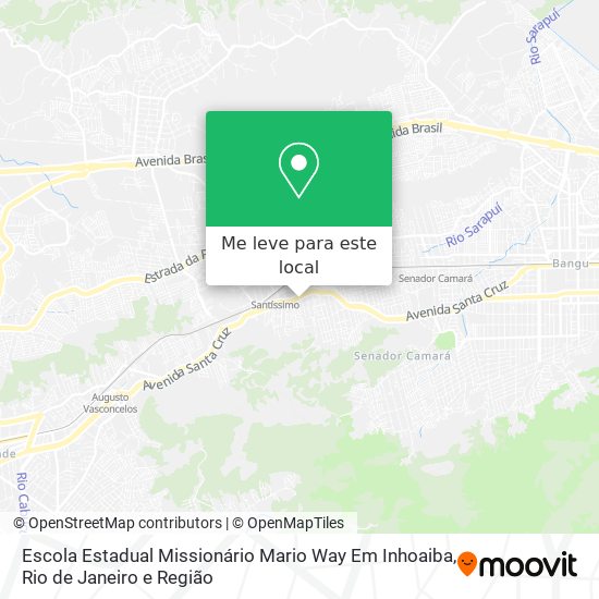Escola Estadual Missionário Mario Way Em Inhoaiba mapa