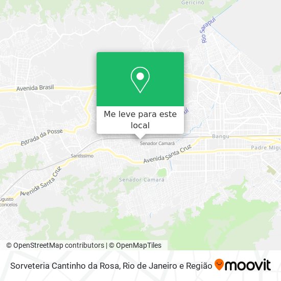 Sorveteria Cantinho da Rosa mapa