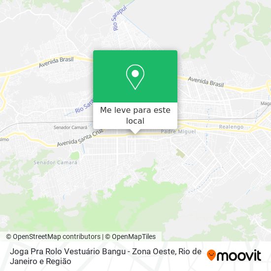 Joga Pra Rolo Vestuário Bangu - Zona Oeste mapa