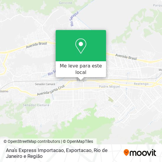 Ana's Express Importacao, Exportacao mapa