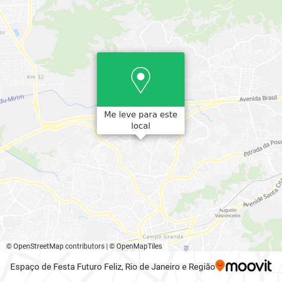 Espaço de Festa Futuro Feliz mapa