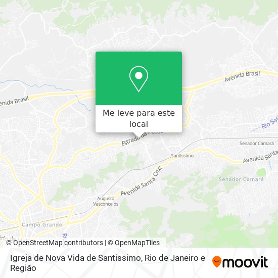 Igreja de Nova Vida de Santissimo mapa