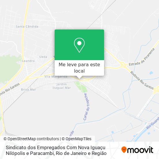 Sindicato dos Empregados Com Nova Iguaçu Nilópolis e Paracambi mapa