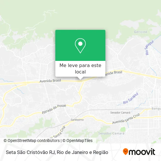Seta São Cristóvão RJ mapa