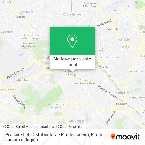 Prohair - Ileb Distribuidora - Rio de Janeiro mapa