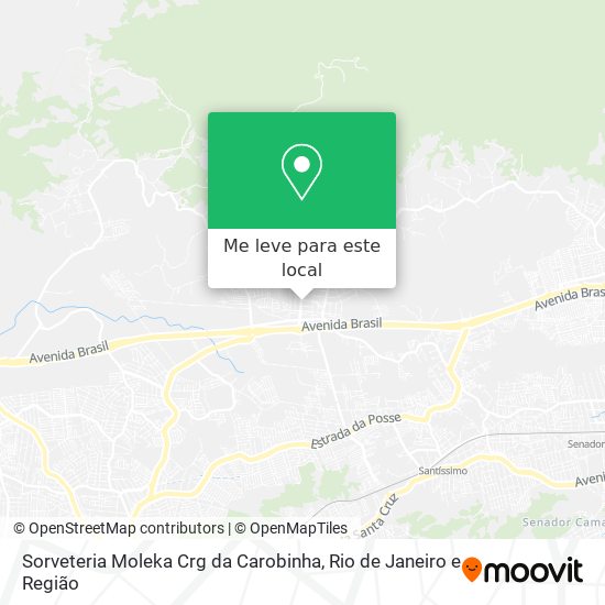 Sorveteria Moleka Crg da Carobinha mapa