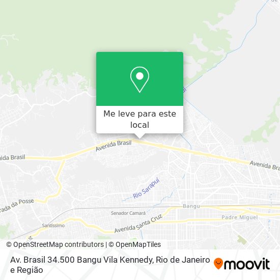 Av. Brasil 34.500 Bangu Vila Kennedy mapa