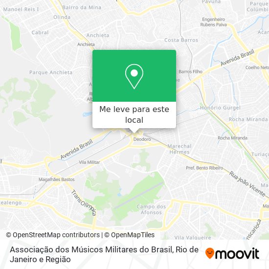 Associação dos Músicos Militares do Brasil mapa