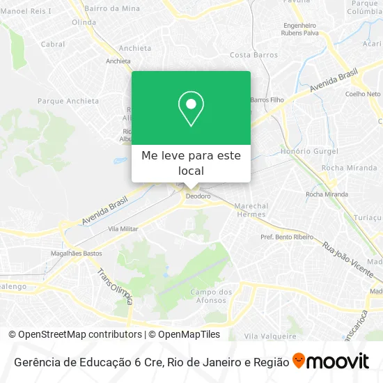 Gerência de Educação 6 Cre mapa