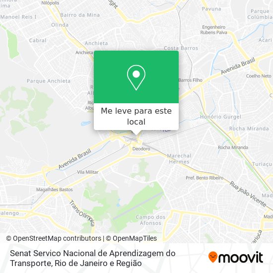 Senat Servico Nacional de Aprendizagem do Transporte mapa