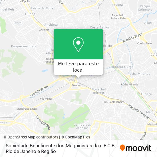 Sociedade Beneficente dos Maquinistas da e F C B mapa