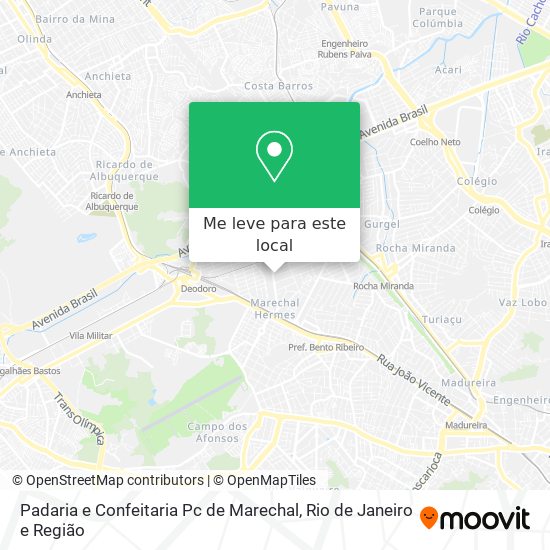 Padaria e Confeitaria Pc de Marechal mapa