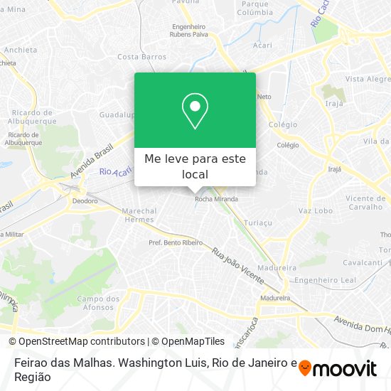 Feirao das Malhas. Washington Luis mapa