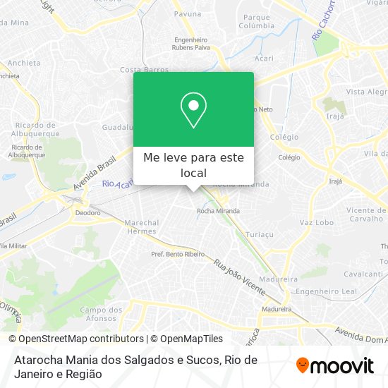Atarocha Mania dos Salgados e Sucos mapa