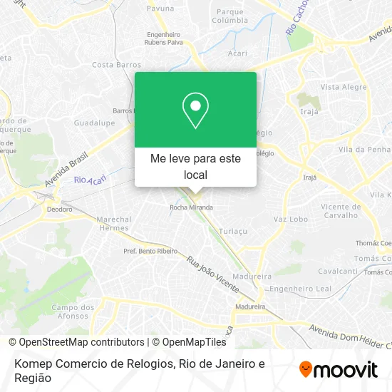 Komep Comercio de Relogios mapa