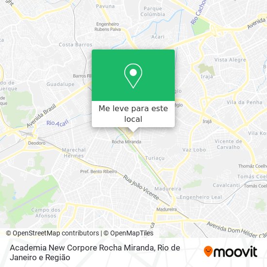 Academia New Corpore Rocha Miranda mapa